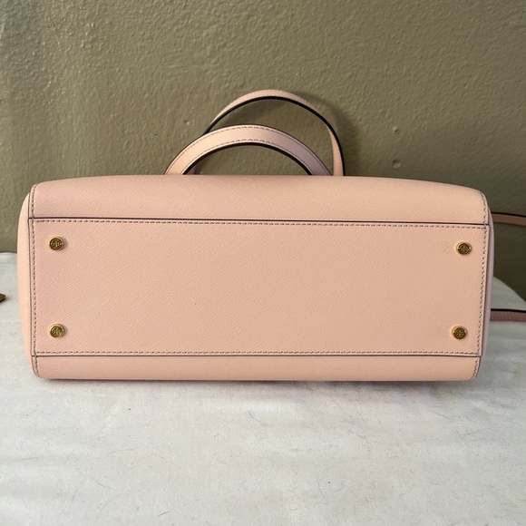 Tory Burch Emerson Pink Quartz Saffiano Leather Tote Bag Gold Hardware - Picture 11 of 17